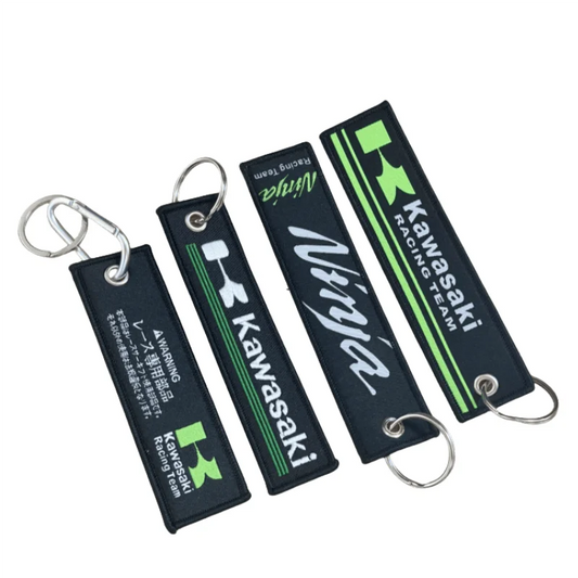 Kawasaki Motorcycle Embroidery Function Keychain
