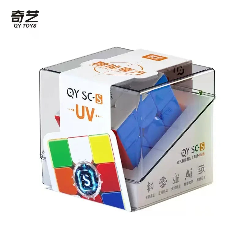 Qiyi 3x3 Smart Cube Speed Cube 3x3x3 Magnetic Magic Cube Stickerless Professional Ai Speed Cubes Bluetooth App Kids Toys