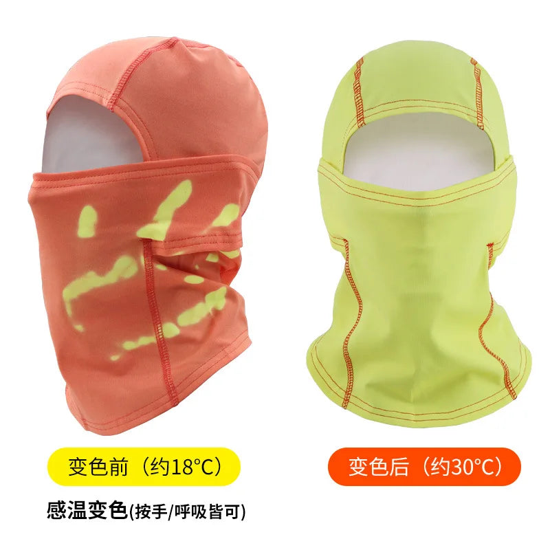 Thermal Sensitive Color Changing Face Mask Skiing Breathing Color Changing Scarf Outdoor Cycling and Mountaineering Headgear