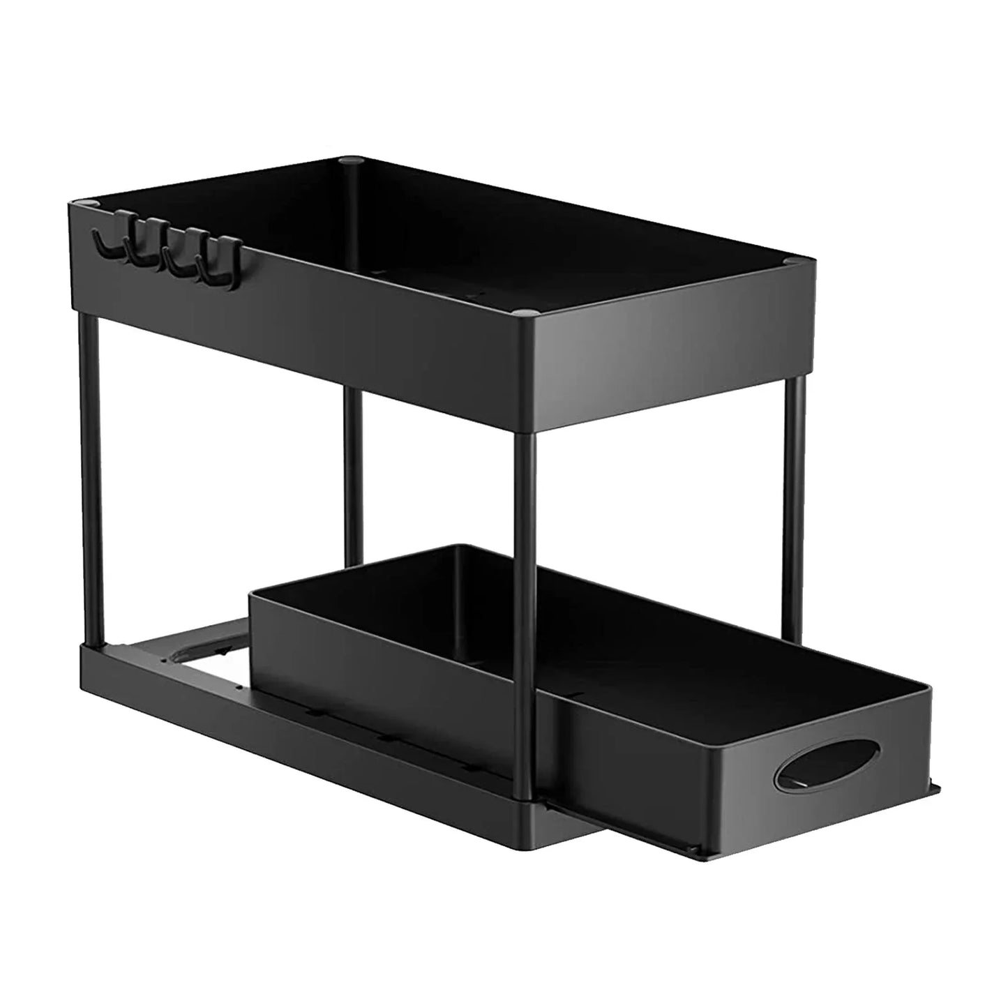 kitchen Organizer Under Sink Organizer Sliding Drawer Storage Rack 2 Tier Organizer Storage Multipurpose Holder Rack for Kitchen