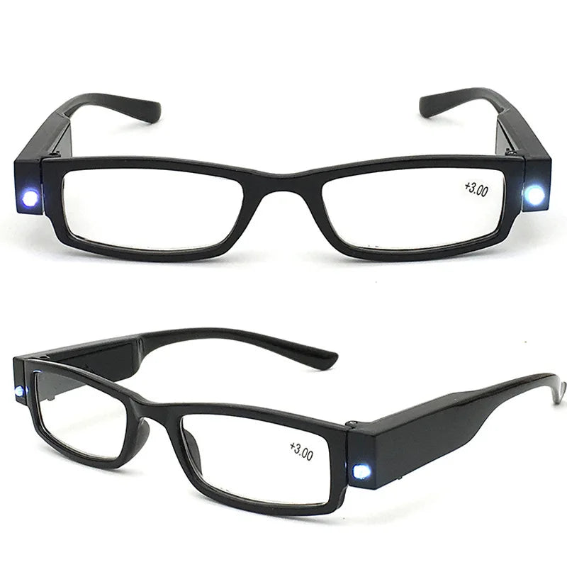 Reading Glasses  LED Presbyopic Glasses  Reading Newspaper Lighting Magnifying Glasses  Elderly Presbyopic Glasses +1.0 To +4.0
