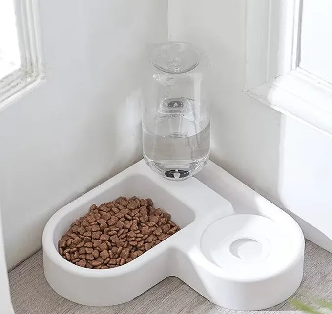 Double Dog and Cat Bowl-Pet and Food Bowl Set with, Pet Feeding Bowl Suitable for Cats and Small Dogs