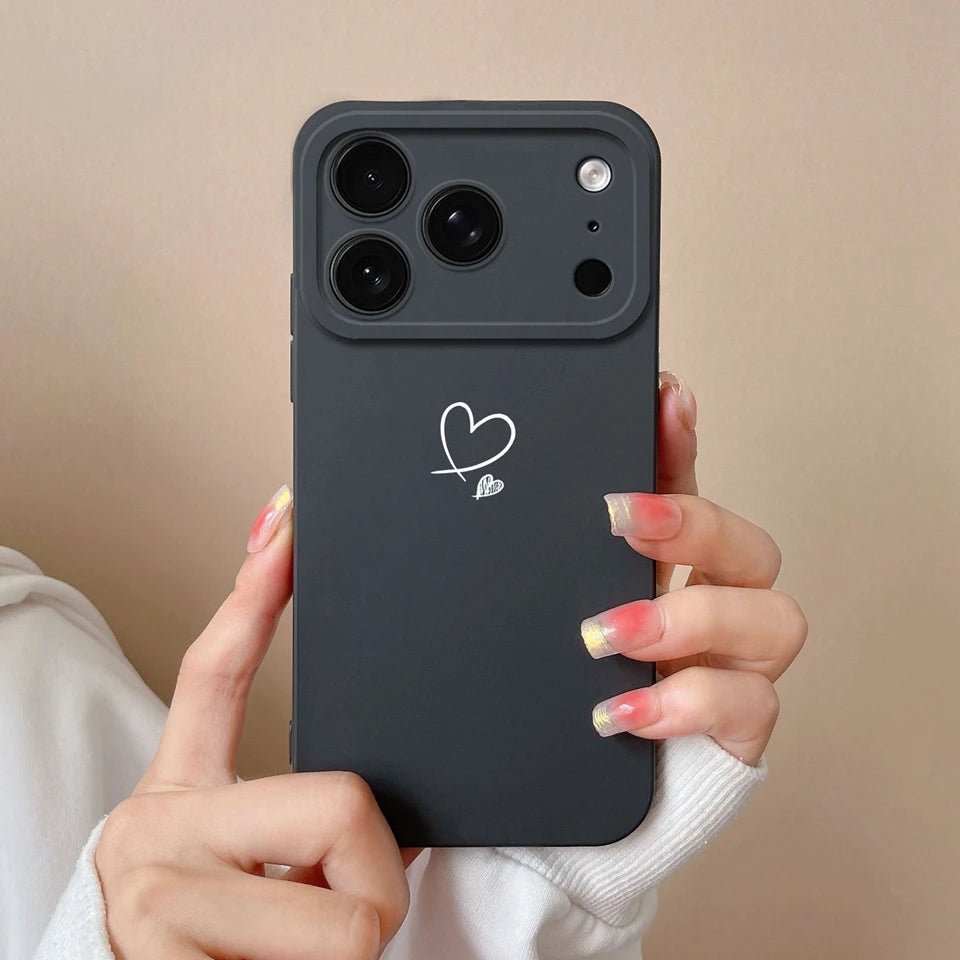 Case For iPhone17 17Air 17Pro 17ProMax Butterfly Love Heart Anti-fall Dustproof Trendy Housing For iPhone 17 Pro Max Funda Coque