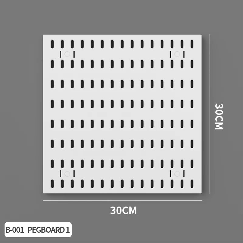 Office Desktop Storage Pegboard: Height-Adjustable Vertical Storage Rack (For Stationery Storage And Decorative Figurine Display