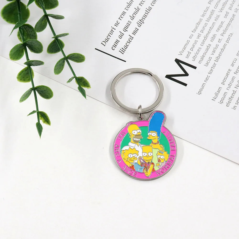 Animated Sitcom Character Keychain Cartoon Anime Inspiration Keychain Fashion Pendant
