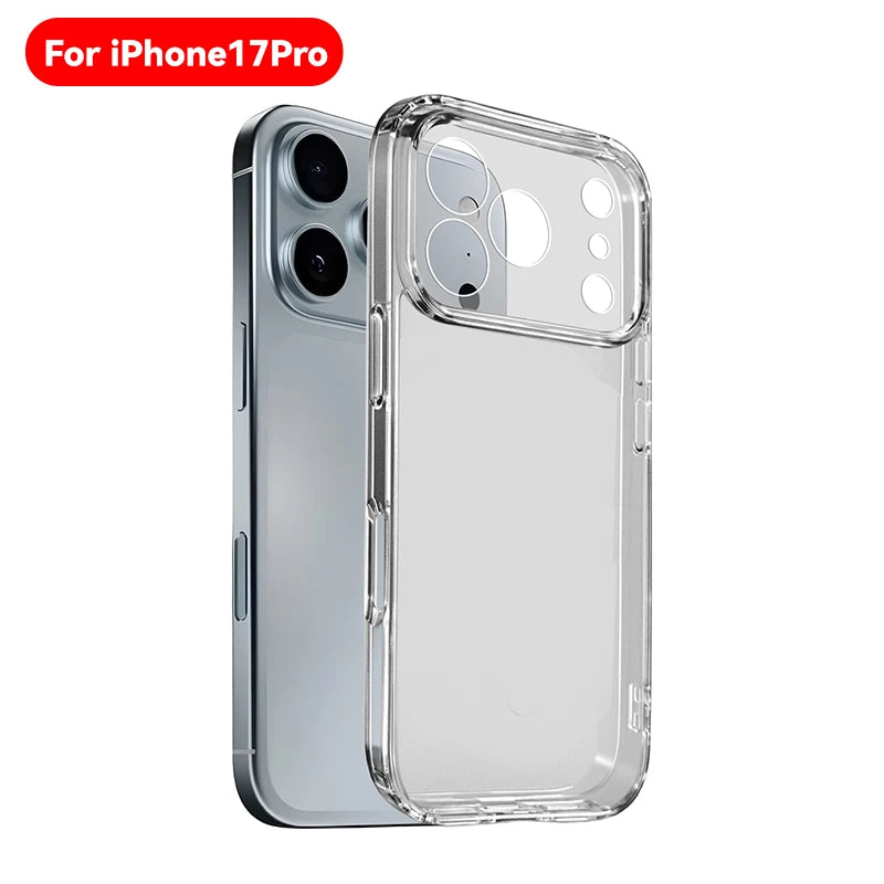 Military-Grade Case For iPhone 17 Case Anti-Yellowing Protection Anti-fall Slim Transparent Cover for IPhone17 17Air Pro Max