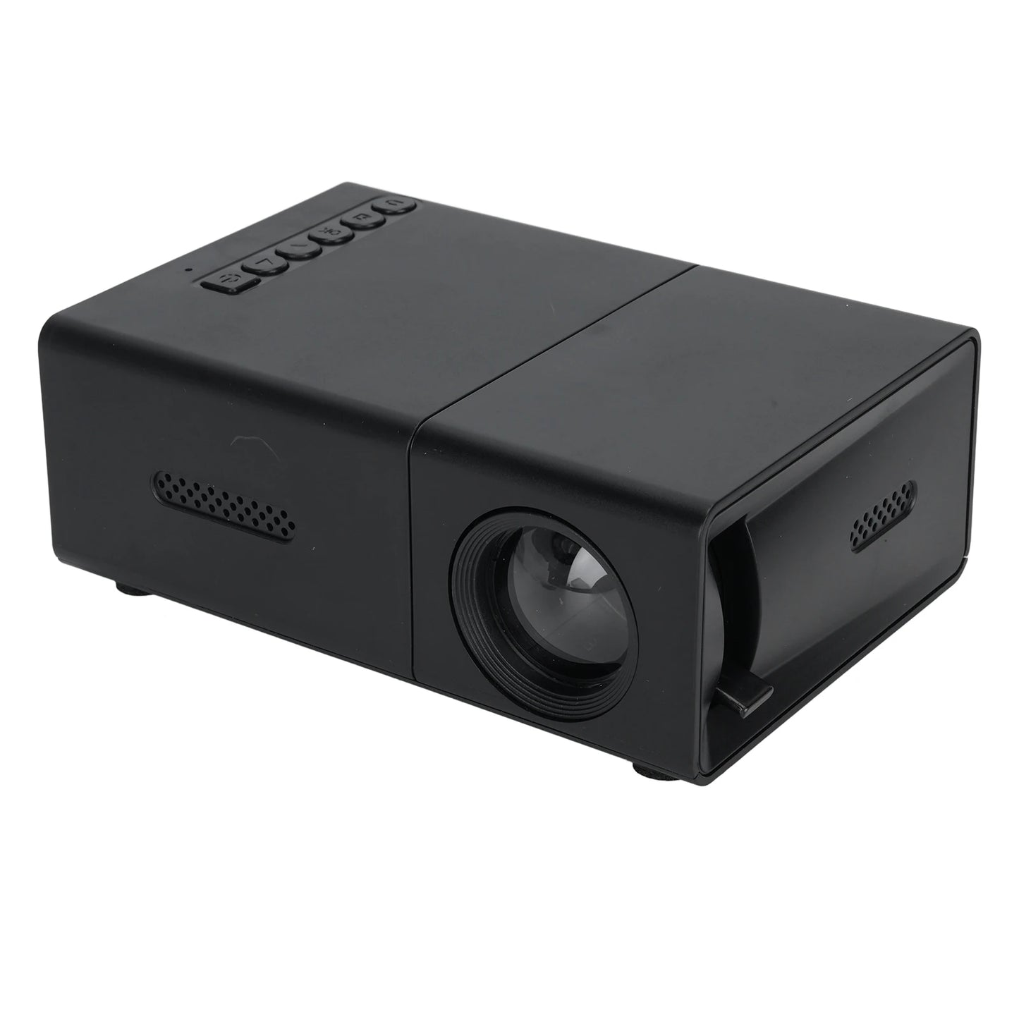 Portable Projector LED Movie Projector 6000lm Brightness HiFi Stereo Speaker HD USB 3.5mm Port for Home Gathering for Phone PC