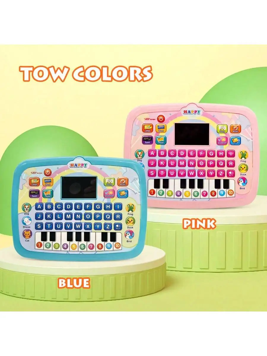 Kids Tablet Toddler Learning Pad with Teach Alphabet Numbers Word Music Math，Early Development Interactive Toy for Boys & Girls