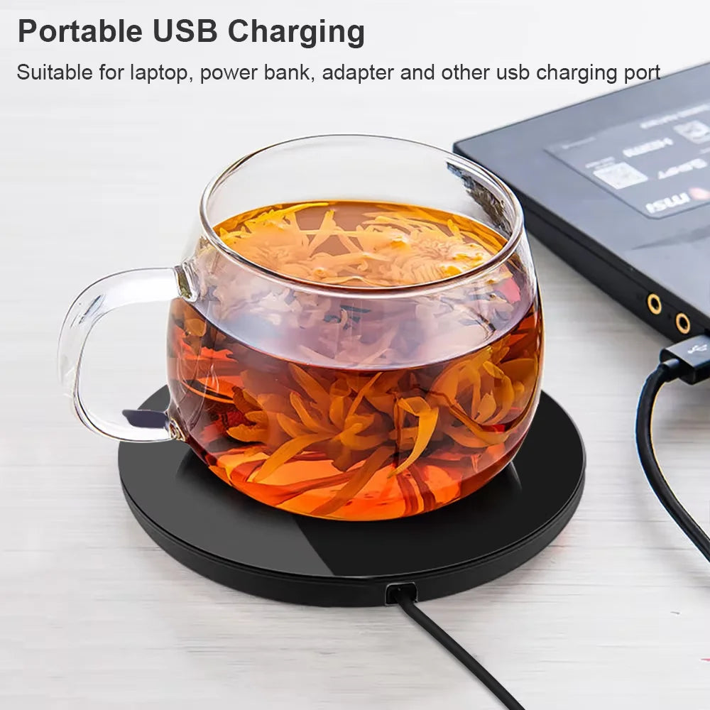 USB Heating Pad Coffee Cup Heater DC 5V Warmer Electic Milk Tea Water Thermostatic Coasters Cup Warmer For Home Office Desk 2024
