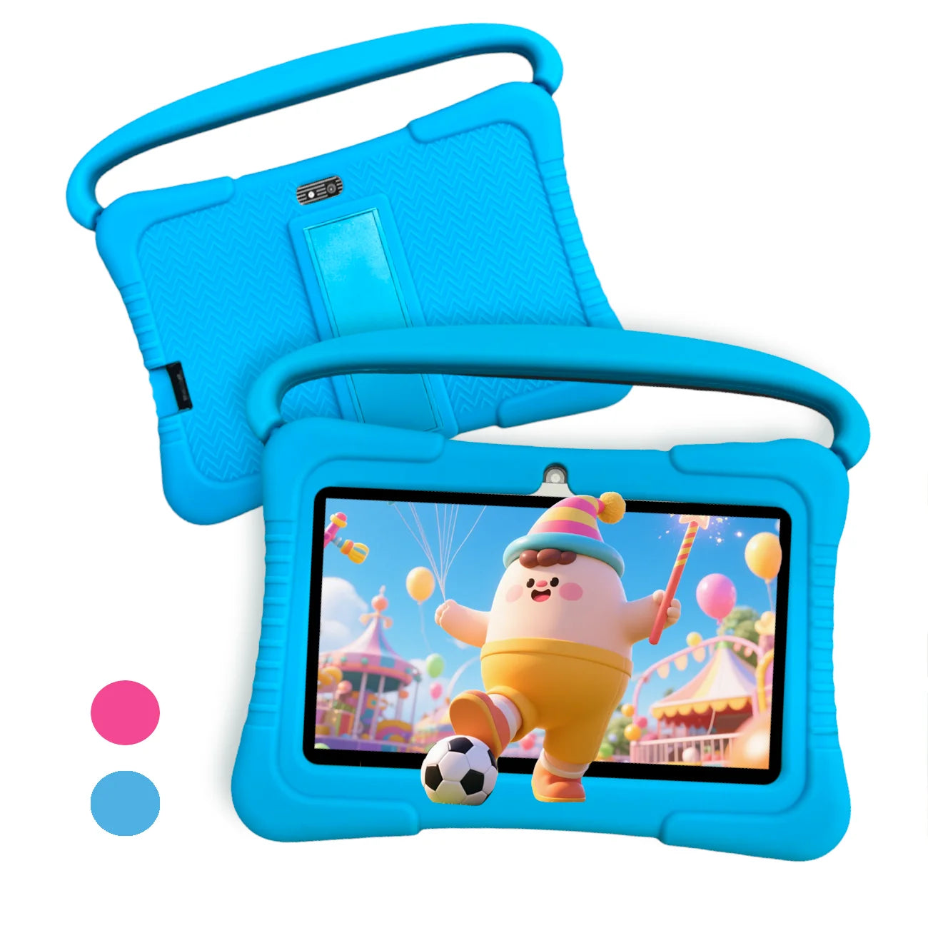 Kids Tablet 7 inch, Children Tablet with Parent Control,dual cameras, children's gifts for Christmas and birthday.Pink/Blue