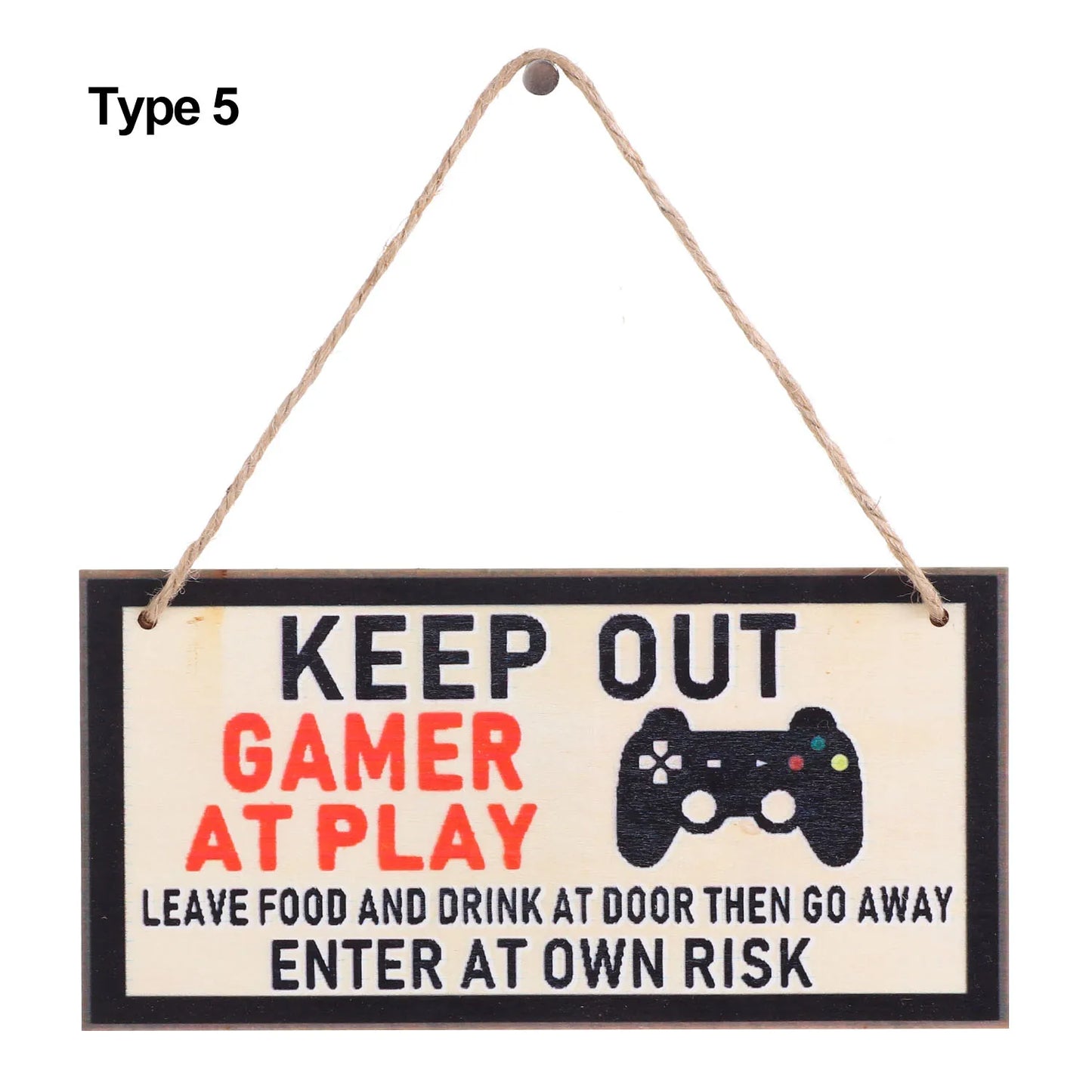 Gaming Room Sign Wood Plaque Do Not Disturb Hanging Pendant I'm Gamer Door Wall Decor Novelty Gift For Teens, Boyfriend, Husband