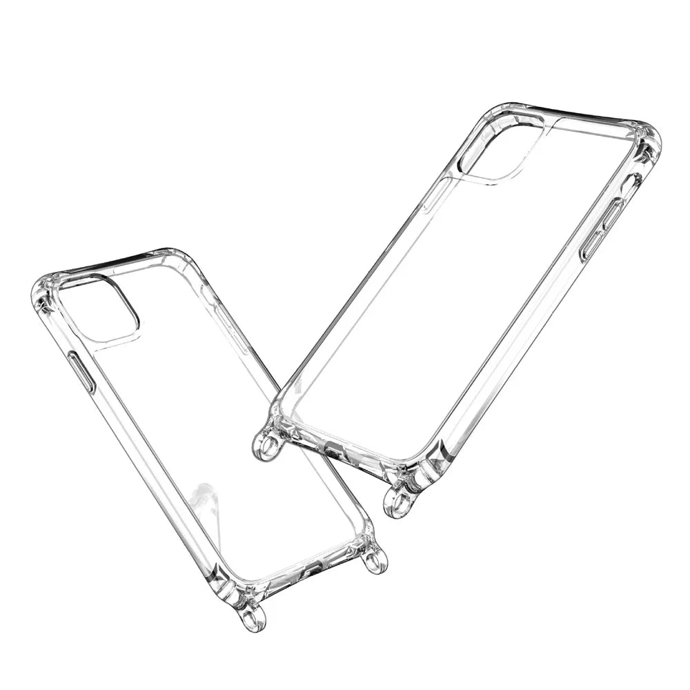 Transparent Shockproof Phone Case For iPhone 17 16 15 Pro Max 14 13 12 With Ring Hole Clear Four-Corner Airbag Soft Bumper Cover