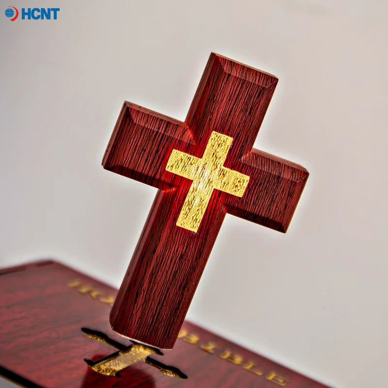 Levitating Cross Lamp Bible Floating Cross Night Light with Colorful Magnetic Levitation Christian Gift Spiritual Home Decor