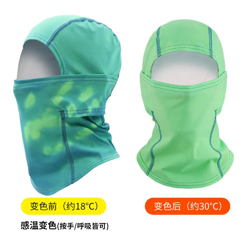 Thermal Sensitive Color Changing Face Mask Skiing Breathing Color Changing Scarf Outdoor Cycling and Mountaineering Headgear
