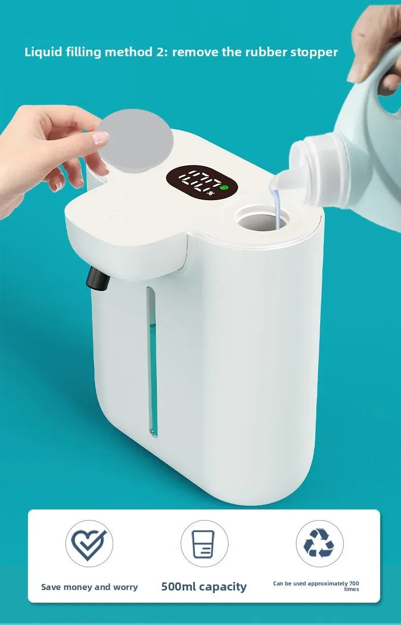 500ML Automatic Soap Dispenser Touchless Type C USB Rechargeable Electric Soap Dispenser Waterproof Foam/Liquid Dispenser