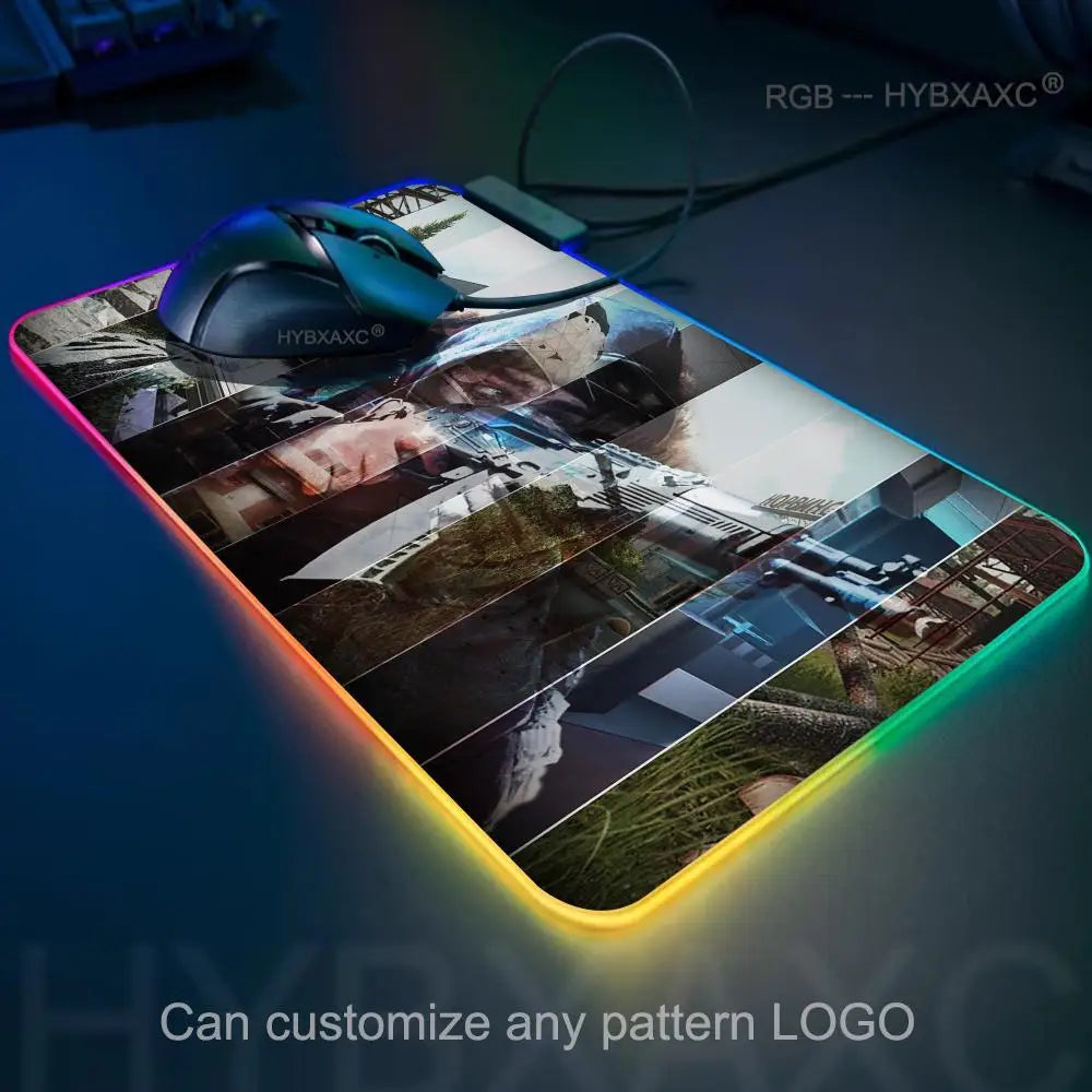 Escape From Tarkov RGB Mouse Pad Computer Gaming Accessories Large Mouse Deskmats MousePads Office Anti-slip Soft Laptop Carpet