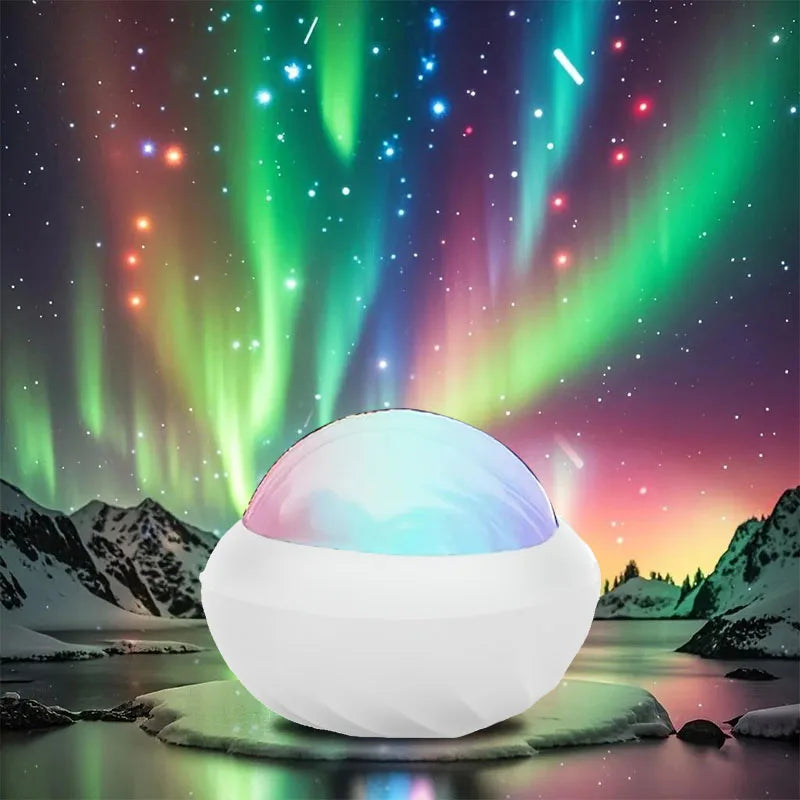 Northern Light Projector RGB Atmosphere Night Lights Remote Control USB Aurora Projection Lamp 360° Rotate for Home Party Decor