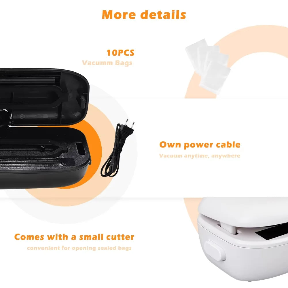 Vacuum Sealer Packaging Machine Food Vacuum Sealer With Free 10pcs Vacuum bags Household Vacuum Food Sealing
