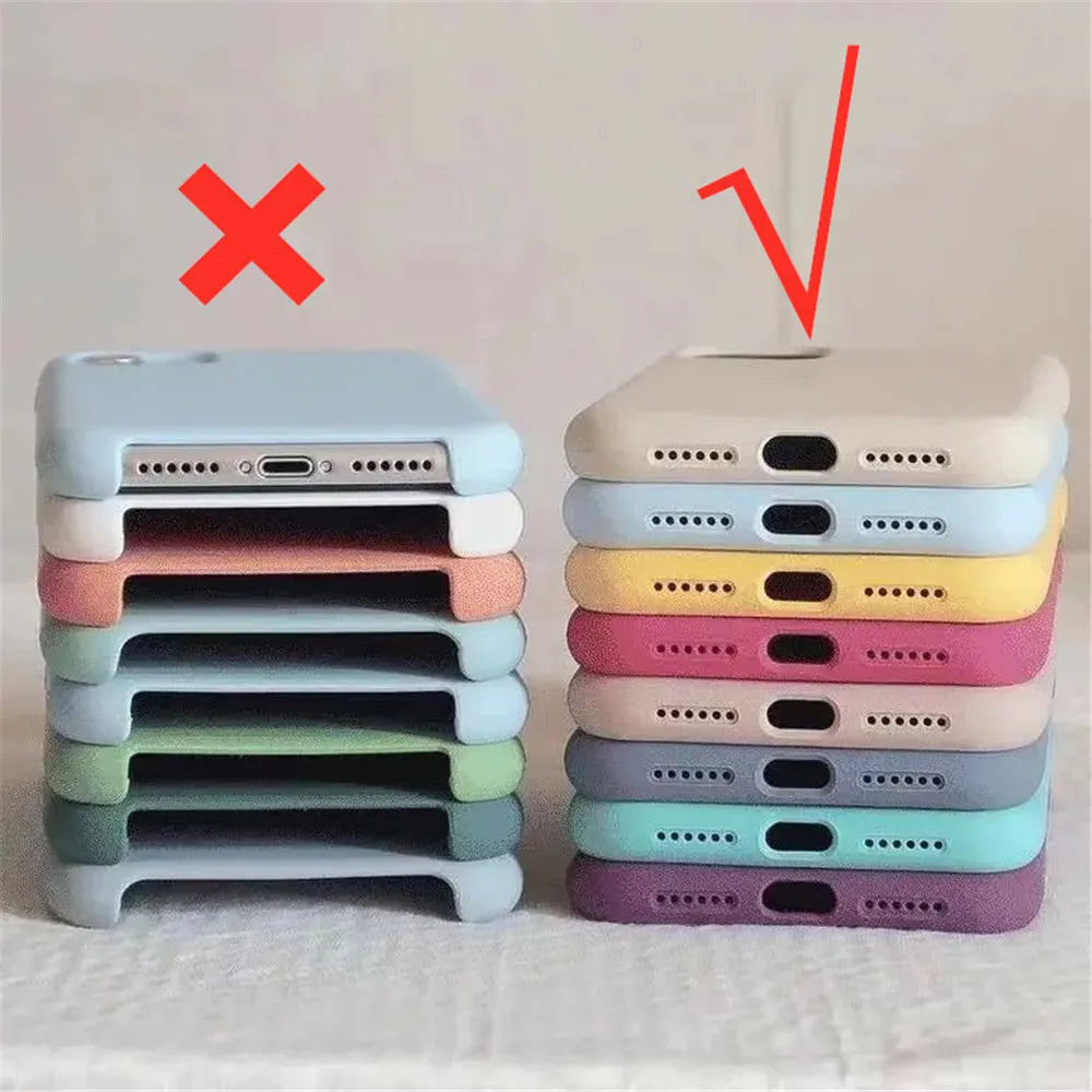 Liquid silicone case for iPhone 17 16 14 12 13 15 Pro Max cases for iPhone16 Pro 13 14 11 15 Pro 17 ProMax 16 Plus Soft Cover