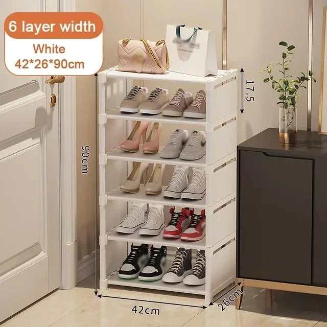 Shoe Rack Storage Organizer 5-7laye Shoe Cabinets Shoes Storage Rack Space Saving Sneakers Organizer for Wall Corner Shoes Shelf