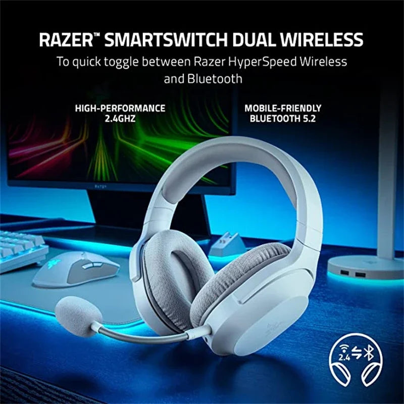 Razer Barracuda X Wireless Bluetooth Gaming Headset, Multi-Platform, USB-C Microphone Connection, PC Gamer Headphone
