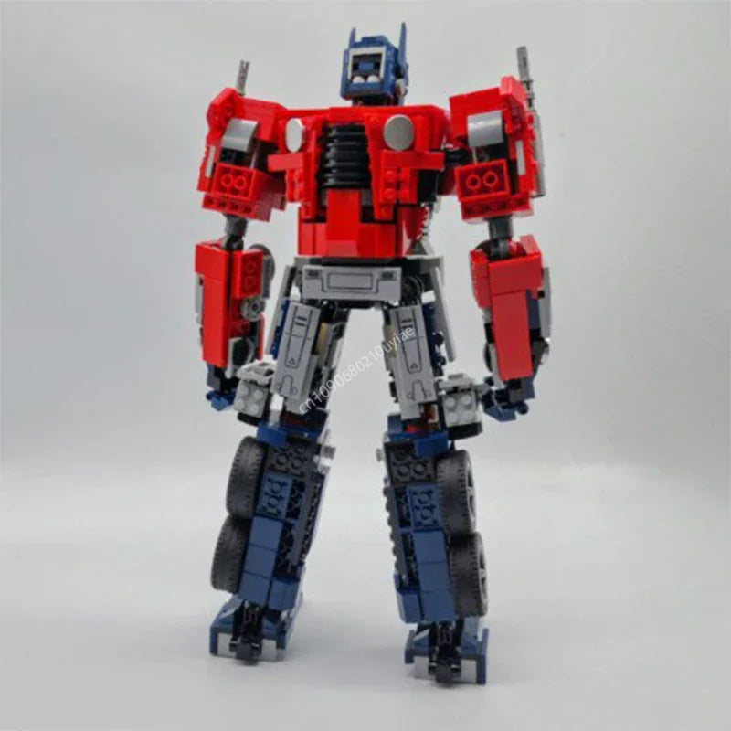 1507PCS Car Display Model  Moc-10302 Robot Optimus Prime Truck Autobot Movies Building DIY Model Blocks for Kids presents