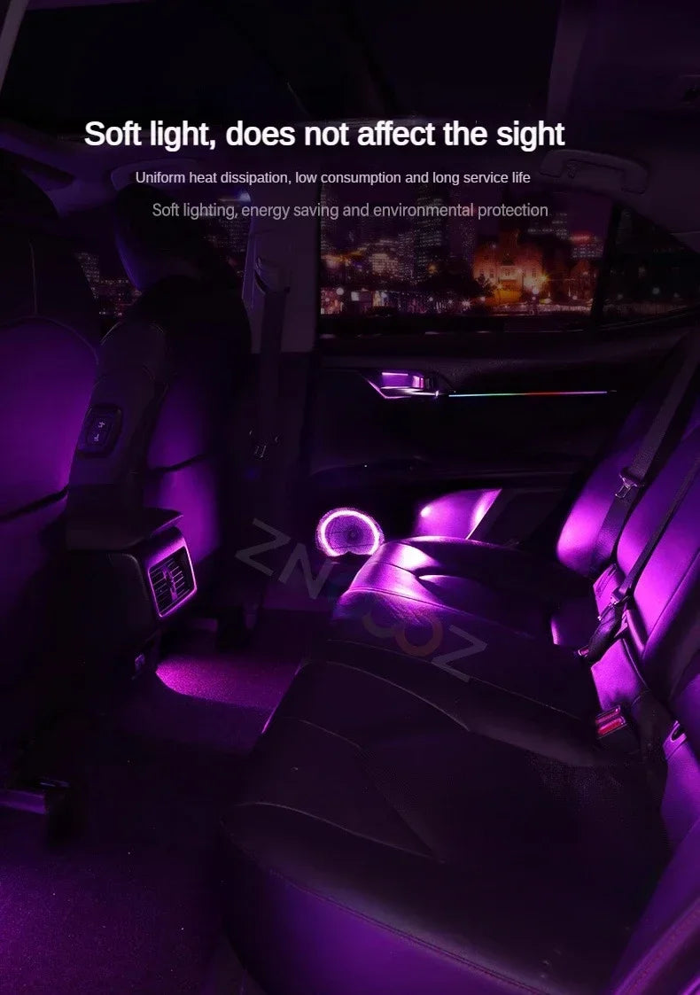 RGB 22in1 Car Interior Acrylic Car Ambient Lights for Audi A3 A4 A5 A6 A7 A8 Q3 Q5 Q7 Q8  Decorative Lights Car Accessories