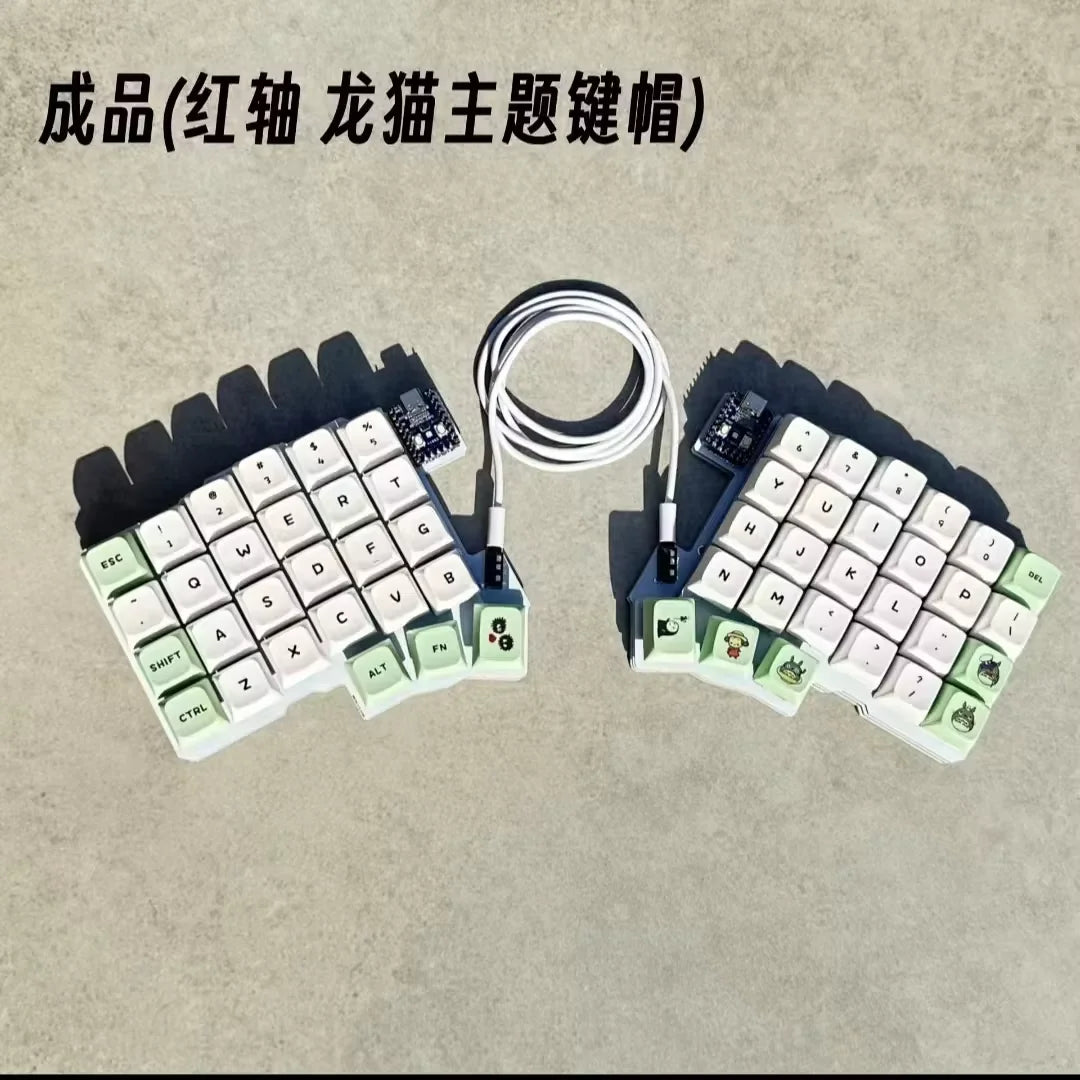 Silakka 54 Ergonomic Split Keyboard Wired Hot Swap QMK/VIAL RP2040zero Customizable PC Gaming Keyboard Accessories