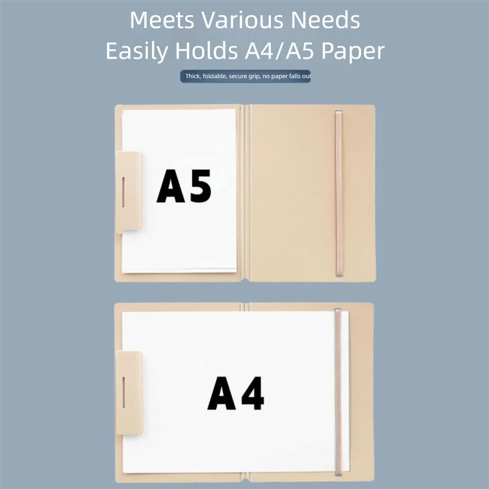 Foldable Folders A4 To A5 Folder A4 Folding Board Student Test Paper Storage Folder Organize Folder File Contract Folder