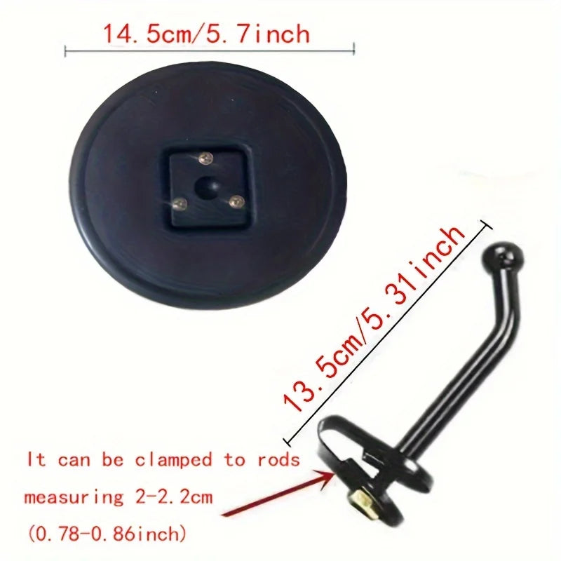Truck tricycle reversing mirror Convex mirror with rod small round mirror auxiliary mirror Lower view mirror with round mirror g