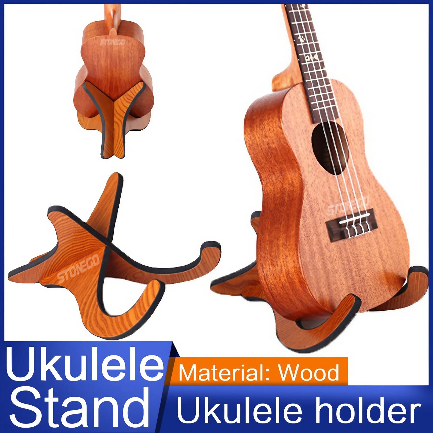 NEW Ukulele Holder Stand Guitar Ukulele Stand Wooden Stand Musical Strings Instrument Part Stonego Guitarra Accessories