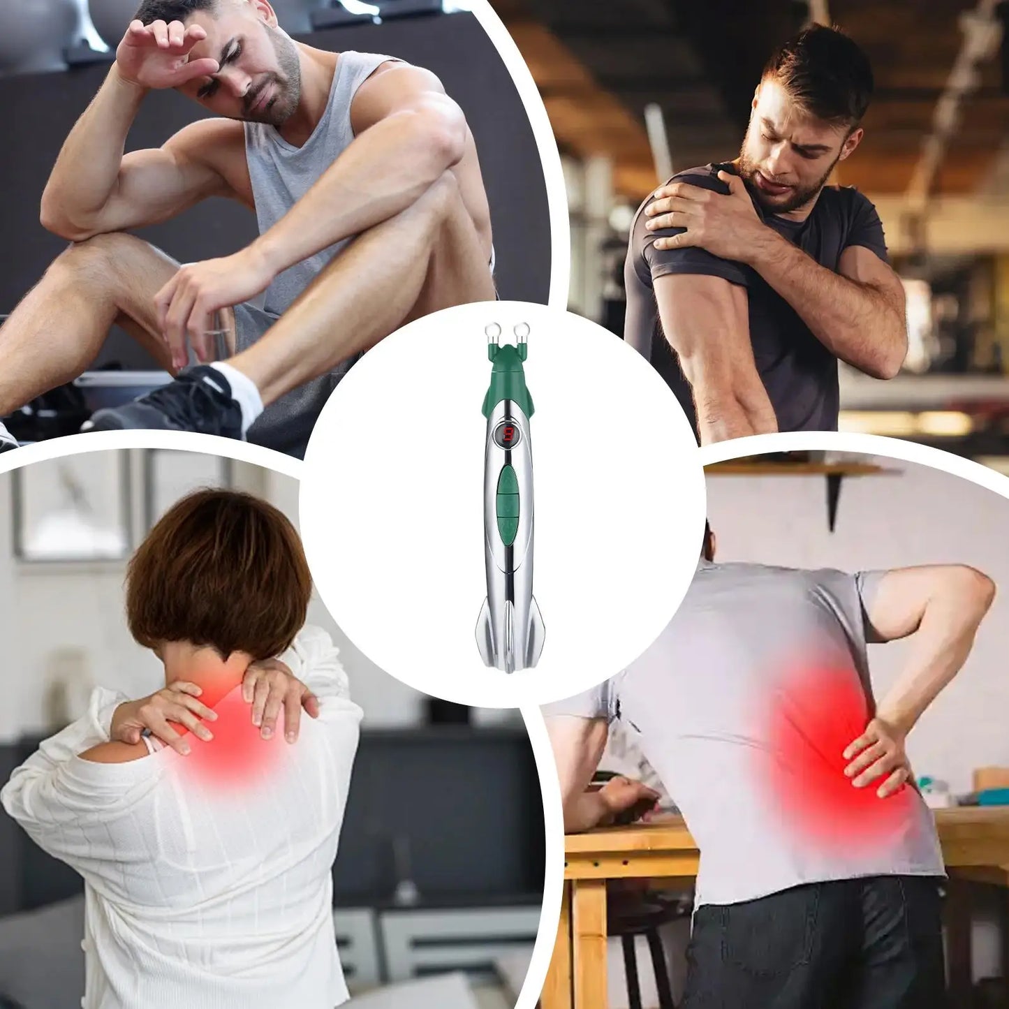 Massage Pen Portable Muscle Stimulator Meridian Massager Device For Fitness Enthusiasts Athletes Shoulder Back 9 Adjustable