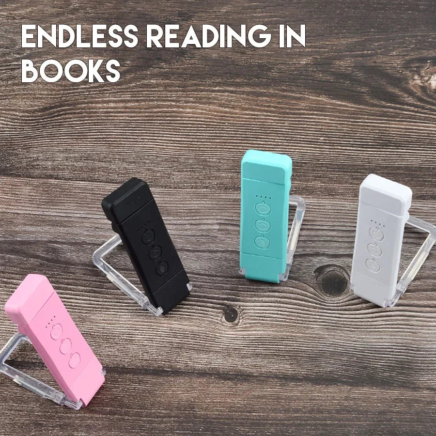 Book Light Brightness Adjustable for Eye-Protection USB Rechargeable LED Clip on Portable Bookmark Light for Reading in Bed Car