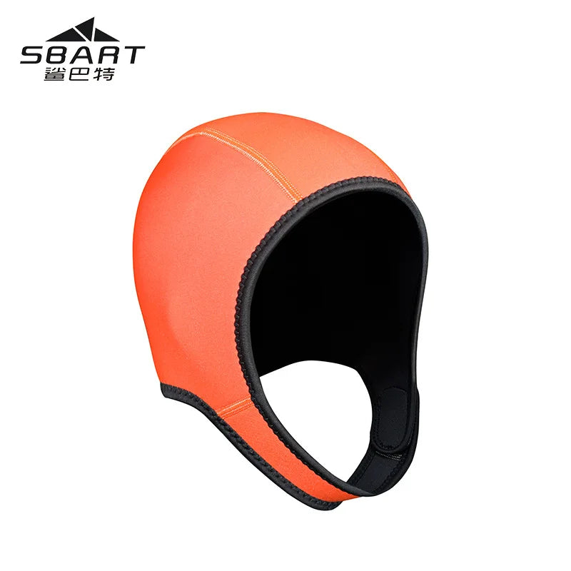 Diving Hood, 2.5mm Neoprene Thermal Diving Cap, Stretchable Surfing Swimming Cap With Chin Strap for Adult/Kids