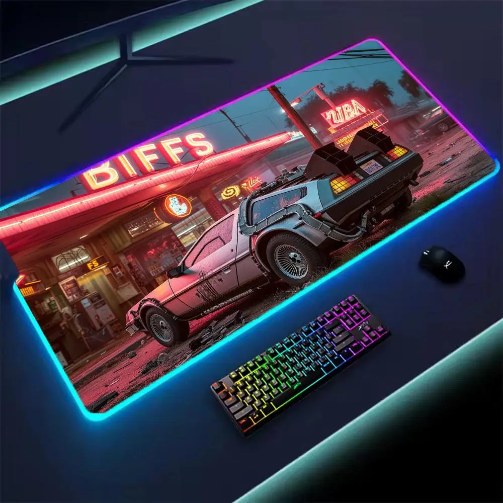 Cool and fashionable Car Large RGB Mouse Pad Gaming Mousepad LED Mousemat Luminous Desk Pads Gamer PC Keyboard Mats XL Table mat