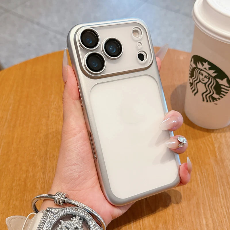 Frosted Shockproof Matte Case For iPhone 17 17Pro 17 Pro Max  Translucent Ultrathin Electroplating All Inclusive Lens PC Cover