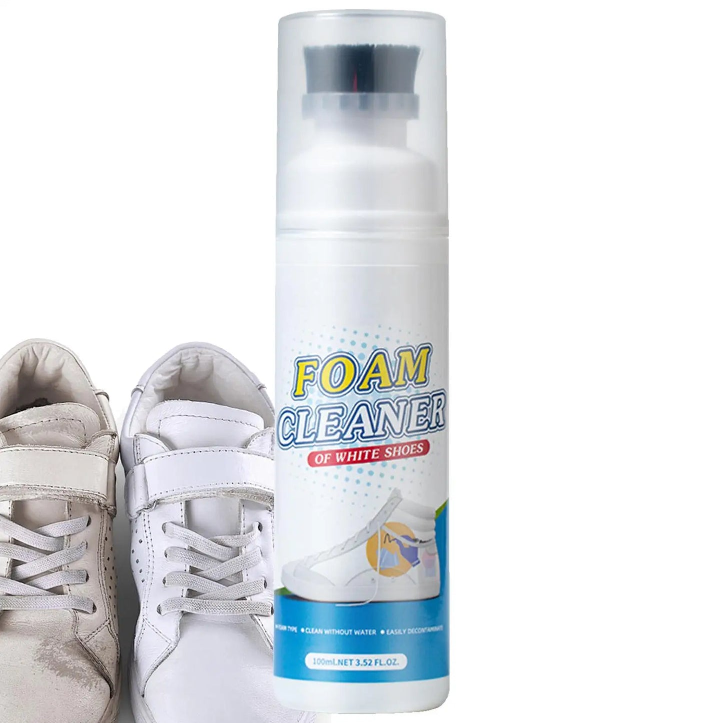 White Shoes Cleaner With Brush Head Polish Cleaning Tool For  Tennis Casual Leather Shoe Sneakers Shoe Brushes Spong Supplies