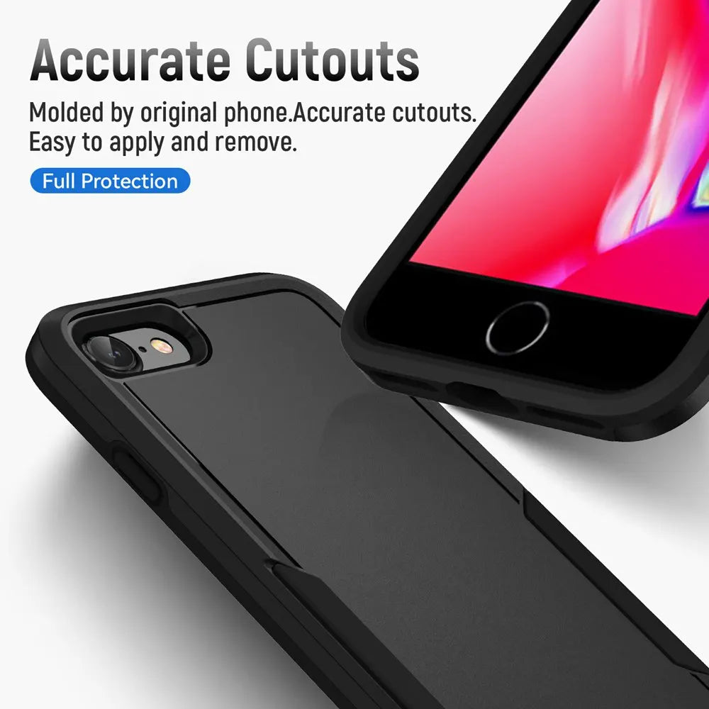 Fit iPhone SE 3 2022 Case Shockproof Hybrid Case Dual Layer Design Hard Cover For iPhone SE 2 2020/iPhone 6/6S/7/8 Plus Cases