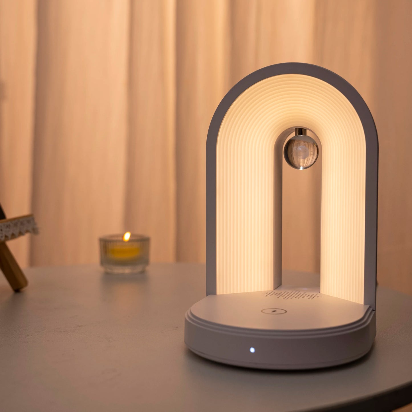 3 in 1 Charger Station with Wireless Phone Charger, LED Night Light, Bluetooth Speaker,Portable Dimmable Music Speaker Charger T