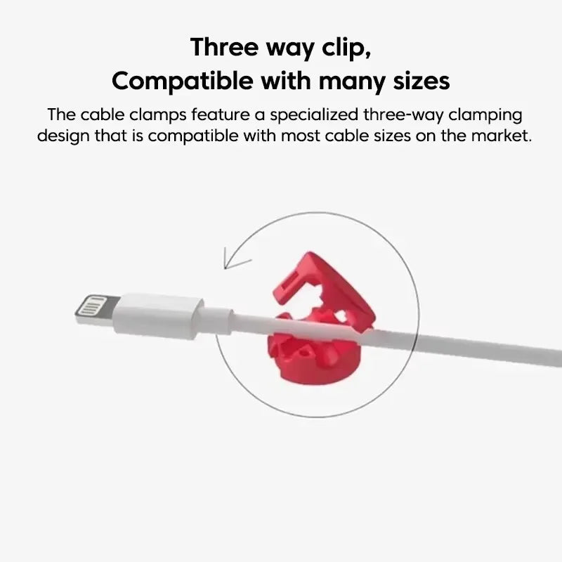 Magnetic Desktop Cable Clips Cord Management Tiny 3 Size In 1 Wire Cable Organizer Usb Data Line Storage Suitable