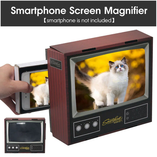 Mobile Phone Video Screen Magnifier Retro Small TV Magnifying Tools DIY Fold Magnifiers Desktop Universal Phone Film Amplifier