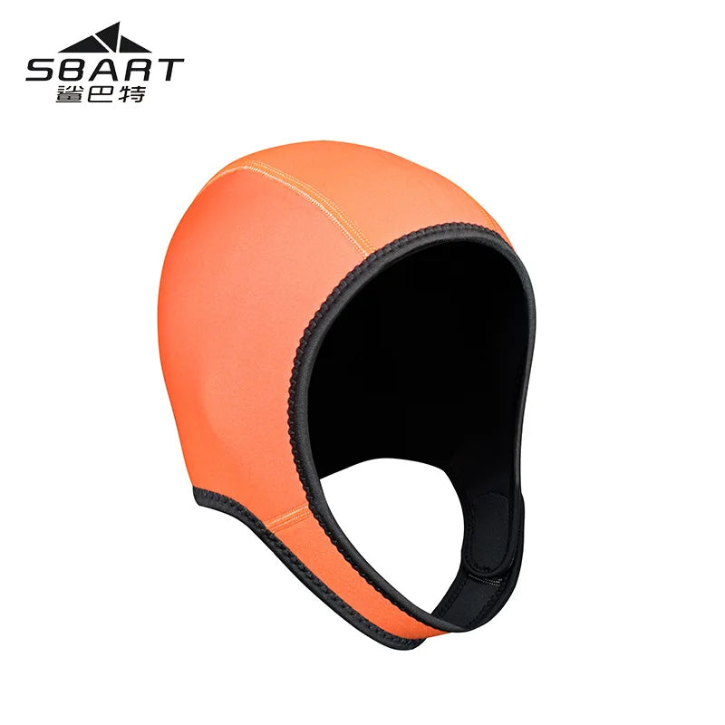 Diving Hood, 2.5mm Neoprene Thermal Diving Cap, Stretchable Surfing Swimming Cap With Chin Strap for Adult/Kids