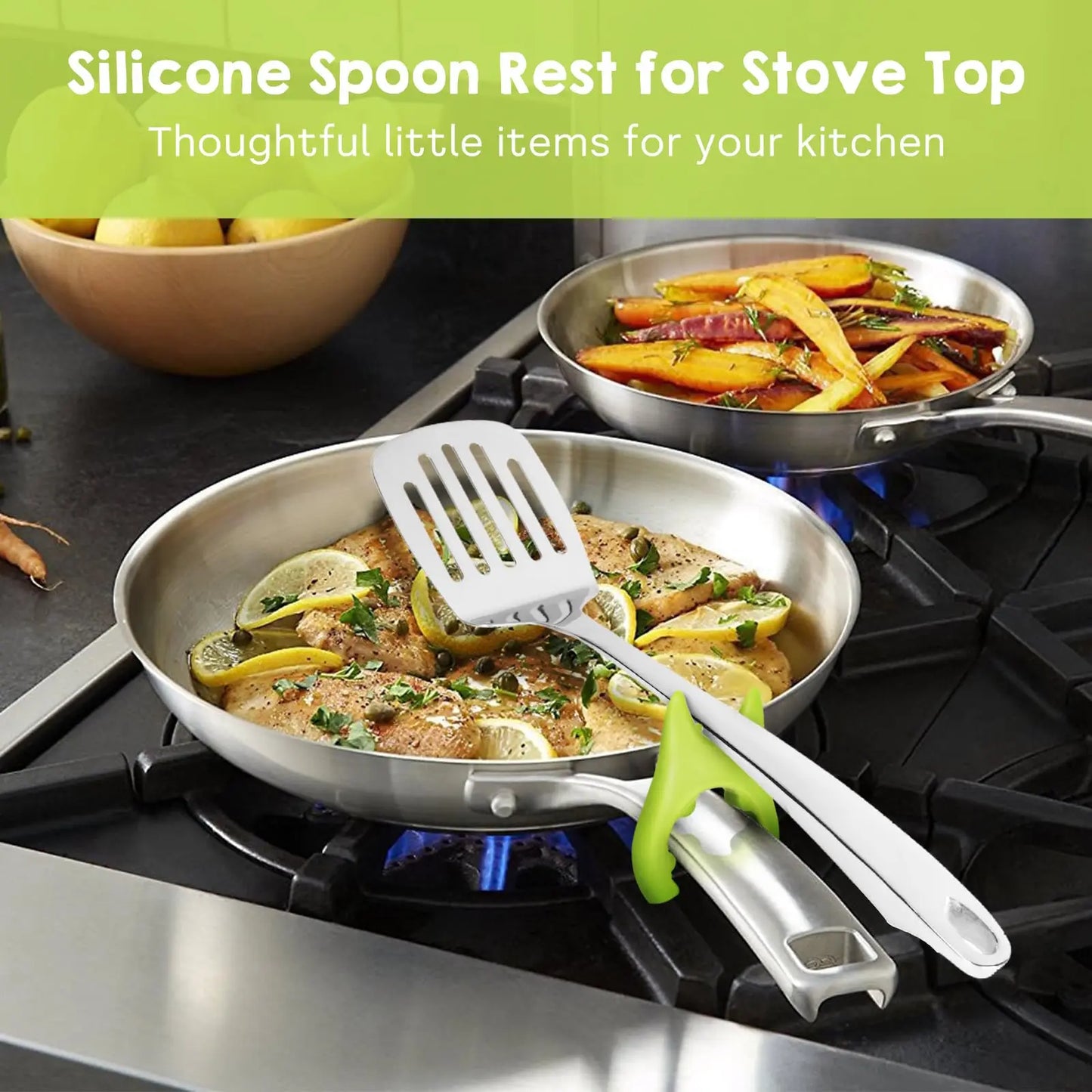 1PC Silicone Spatula Holder Portable Antioverflow Pot Lid Clip Anti-scalding Spoon Holder Kitchen Universal Spatula Bracket Clip