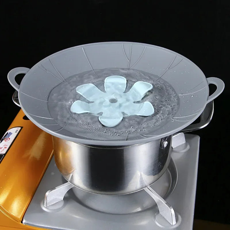 Multifunctional Silicone Lid Spill Stopper Anti Overflow Pot Cover Kitchen Gadgers Cooking Pot Lids Utensil