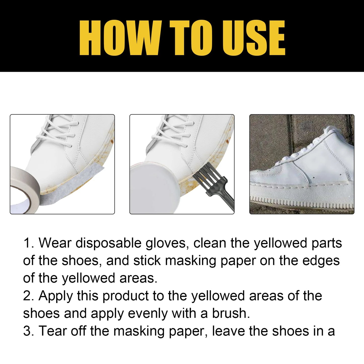 White Shoes Cleaner Stains Dirt Remover Shoe Whitening Cleaning Sneaker Remove Yellow Edge White Shoes Cleaning Gel Kit 100ml