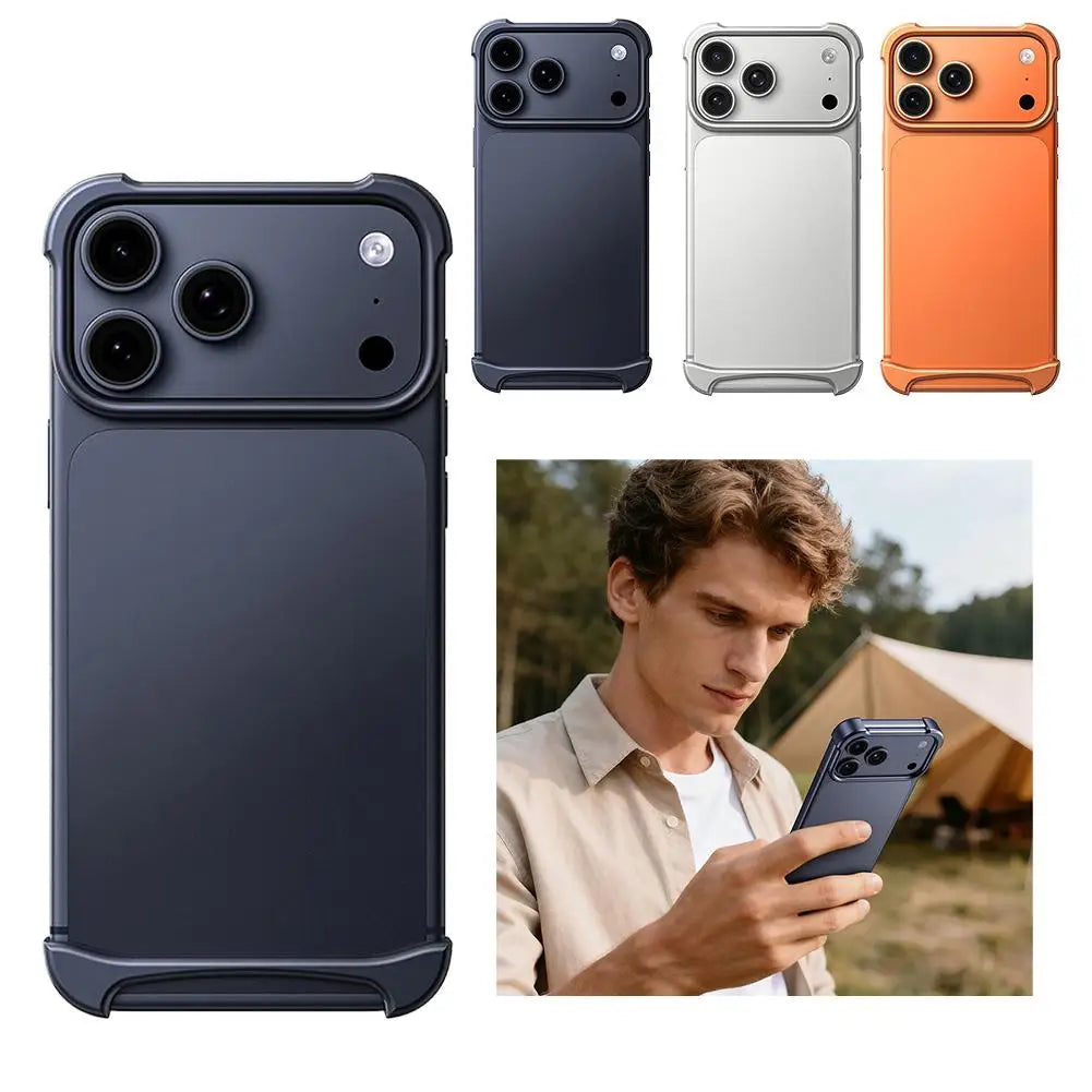 For IPhone 17 Series Aviation Aluminum Frameless Phone Case Shockproof And Scratch Resistant Breathable And Heat-dissipating