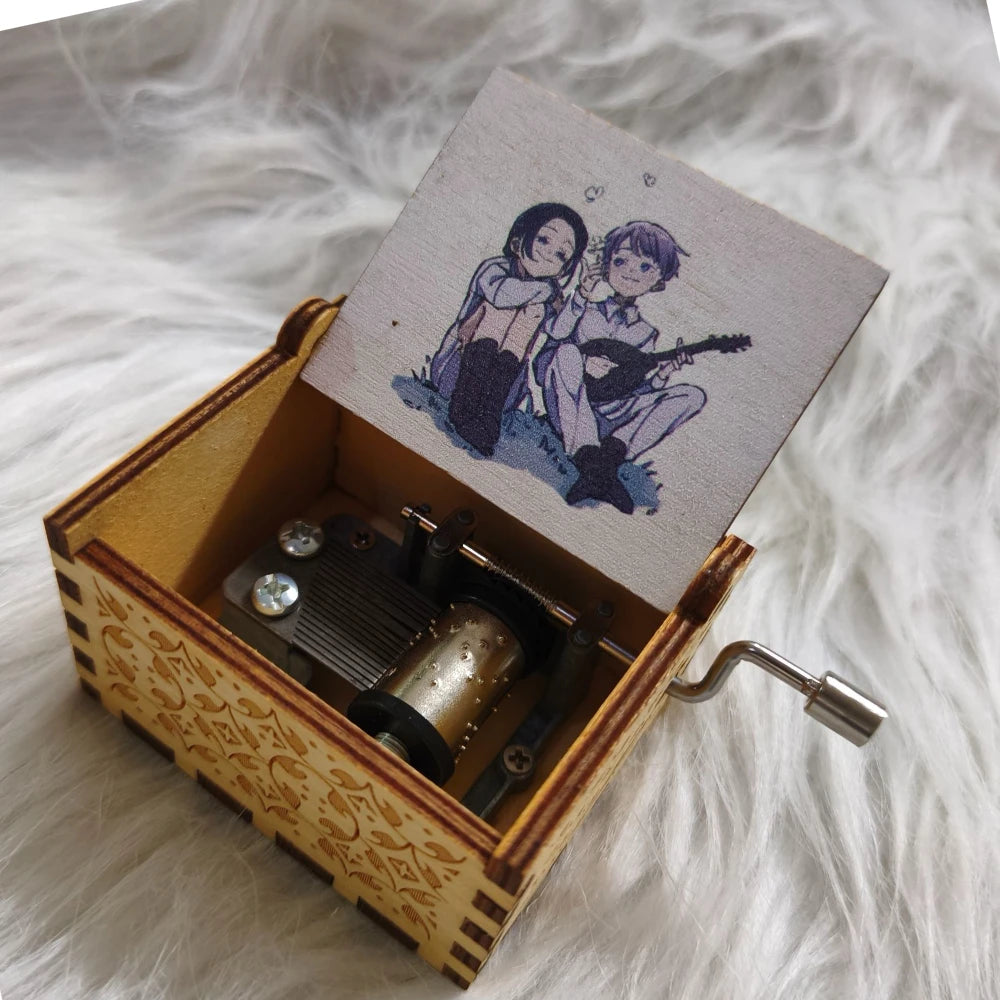 Hot Anime Wooden Carved Music Box Premium Home Decoration Ornament Gift for Christmas/Birthday/Valentine's Day Handmade Gift