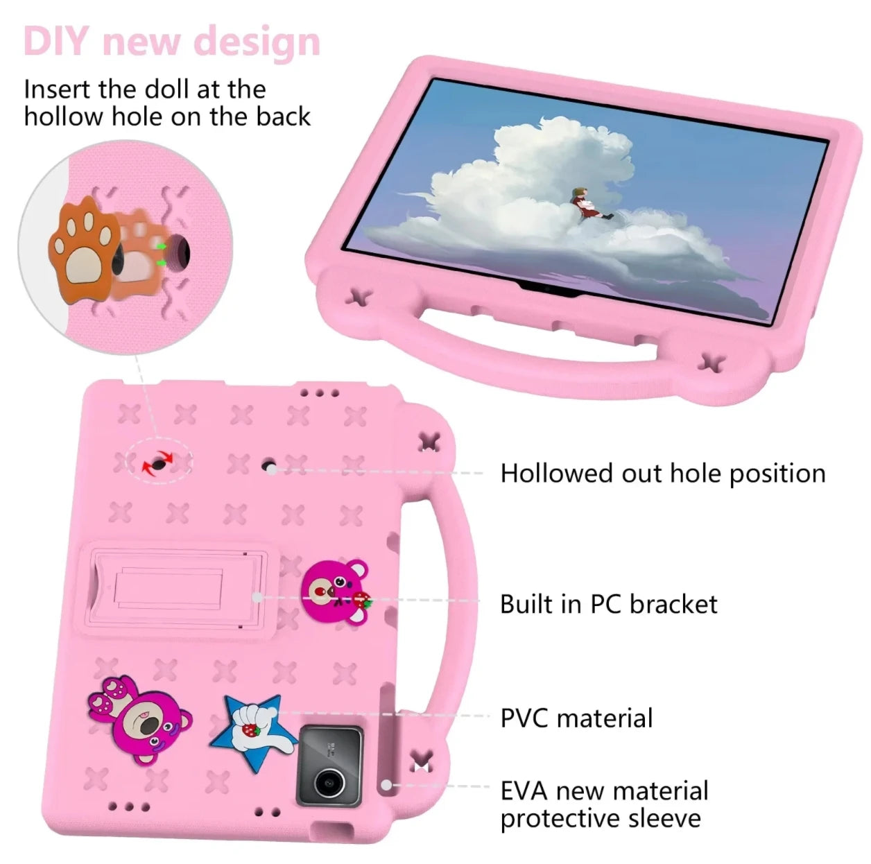 Kids Cartoon Tablet Case For TCL 8 gen2 2024 Tab 10 GEN 2 10.36'' NxtPaper 11 10.95'' Tab 8 LE 8'' with Shockproof Stand Cover