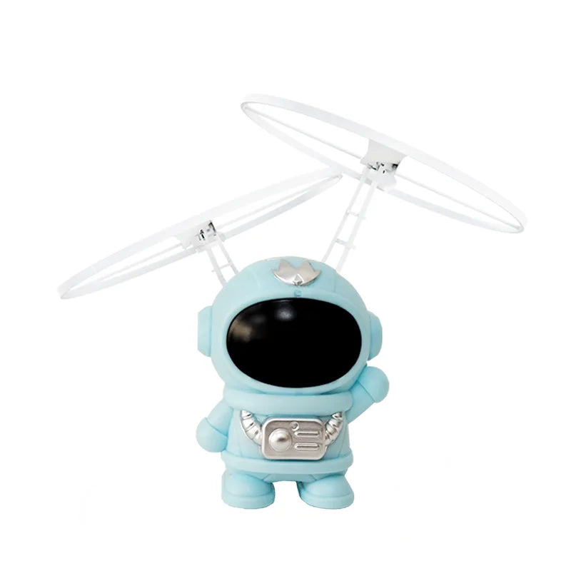 Levitating Luminous Flying Robot Astronaut Toy Aircraft Hand-Controlled Drone Interactive with Lights Outdoor Toys for Kids Gift