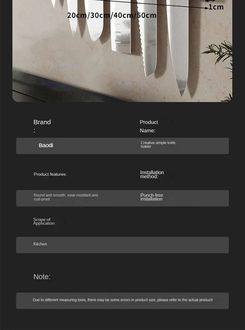 Kitchen Knife Organizer Wall Mounted Multifunctional Kitchen Knife Storage Rack Household Knife Storage Kitchen Storage Supplies